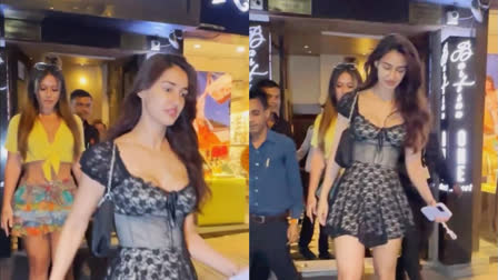 Disha Patani spotted in black dress with ex beau Tiger Shroff's sister and mother