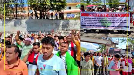 Protest against Bandh culture at Haflong