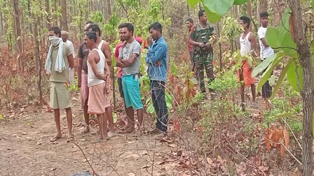 dead body of woman in forest