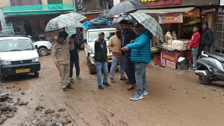 Mussoorie Mall Road Reconstruction work