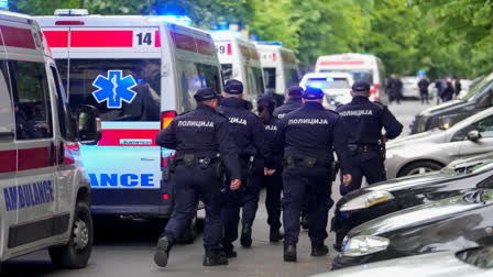 Belgrade shooting  Teenage boy kills 8 children  Belgrade Serbia shooting  teenage boy kills children  belgrade  serbia  school attack  student shooting at school  അച്ഛന്‍റെ തോക്കുമായി സ്‌കൂളിലെത്തി വെടിവെച്ചു  പതിനാലുകാരനായ വിദ്യാർഥി  വെടിവെയ്‌പ്പ്  സ്‌കൂളില്‍ വെടിവെയ്‌പ്പ്  ബെല്‍ഗ്രേഡ്  സെർബിയ  ഏറ്റവും പുതിയ അന്താരാഷ്‌ട്ര വാര്‍ത്ത  ഇന്നത്തെ പ്രധാന വാര്‍ത്ത