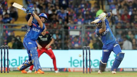 IPL 2023  ഇന്ത്യൻ പ്രീമിയർ ലീഗ്  Indian Premier League  Mumbai Indians  മുംബൈ ഇന്ത്യൻസ്  Royal Challengers Bangalore  മുംബൈ ബാംഗ്ലൂർ  ബാംഗ്ലൂരിനെതിരെ മുംബൈക്ക് ജയം  ഇഷാൻ കിഷൻ  സൂര്യകുമാർ യാദവ്  നെഹാൽ വധേര  ഫഫ്‌ ഡു പ്ലസിസ്