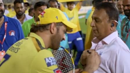 Watch: Fanboy Gavaskar's 'emotional moment' when MS Dhoni signs autograph on his shirt