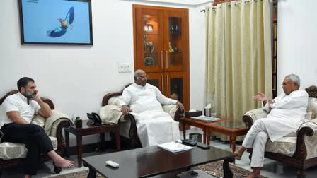 Nitish meets Kharge, Rahul