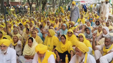 Farmers' sit-in continues in front of the SSP office in Sangrur