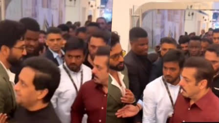 Salman Khan  Salman ignores Vicky Kaushal at IIFA  IIFA 2023 in Abu Dhabi  Salman bodyguard pushes Vicky  Salman Khan angry on Vicky  Vicky Kaushal at IIFA 2023  viral video of Salman and Vicky  സൽമാൻ ഖാന്‍റെ അംഗരക്ഷകൻ വിക്കി കൗശലിനെ തള്ളി  Salman Khan bodyguard pushes Vicky Kaushal  Vicky Kaushal  സല്‍മാന്‍ ഖാനെതിരെ സോഷ്യല്‍ മീഡിയ  സല്‍മാന്‍  സല്‍മാന്‍ ഖാനും വിക്കി കൗശലും  വിക്കി കൗശല്‍