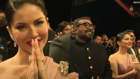 Sunny Leone hugs Anurag Kashyap