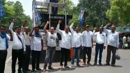 Ambedkar statue broken in dhanbad