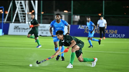 India oust Pakistan  4th Men Junior Asia Cup title  India lift 4th Men Junior Asia Cup title  Junior Mens Asia Cup Hockey 2023  ಪುರುಷರ ಜೂನಿಯರ್ ಏಷ್ಯಾಕಪ್ ಹಾಕಿ  ನಾಲ್ಕನೇ ಬಾರಿ ಪ್ರಶಸ್ತಿ ಎತ್ತಿ ಹಿಡಿದ ಭಾರತ  ಸಾಂಪ್ರದಾಯಿಕ ಎದುರಾಳಿಗಳಾದ ಭಾರತ ಮತ್ತು ಪಾಕಿಸ್ತಾನ  ಭಾರತ ತಂಡ ಪಾಕ್​​ ವಿರುದ್ಧ ಗೆಲುವಿನ ನಗೆ  ಭಾರತ ದಾಖಲೆಯ ನಾಲ್ಕನೇ ಬಾರಿ ಪ್ರಶಸ್ತಿಯನ್ನು ಗೆದ್ದು  ಸುಲ್ತಾನ್ ಕಬೂಸ್ ಯೂತ್ ಕಾಂಪ್ಲೆಕ್ಸ್ ಕ್ರೀಡಾಂಗಣ  ಭಾರತದ ಆಟಗಾರರು ಆರಂಭದಿಂದಲೇ ಮೇಲುಗೈ