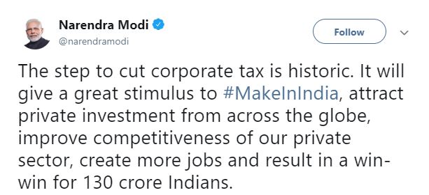 PM Narendra Modi's tweet