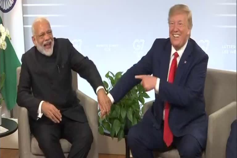 modi trump during g7