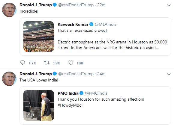 trump howdy modi