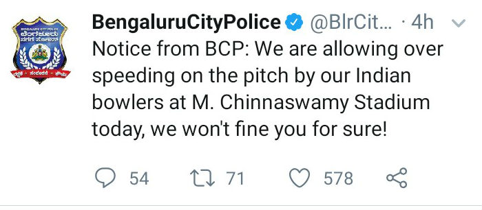 Bengaluru city police tweets