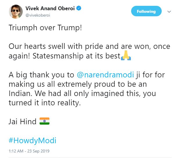 bollywood excited for howdy modi event