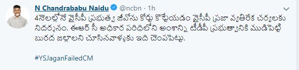 chmadrababau tweet on ycp allegations on PPAs