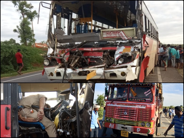 Bus driver dies in KSRTC bus and lorry accident