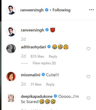 Guess why Deepika is scared of Ranveer's pic