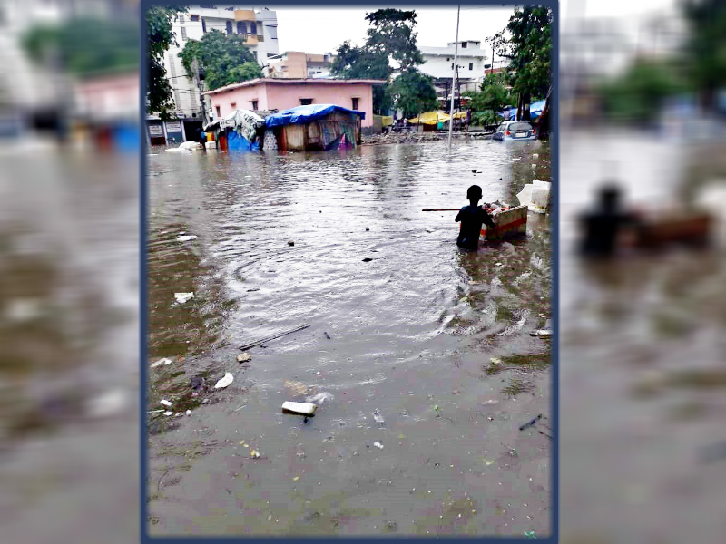 heavy rain causes waterlogging