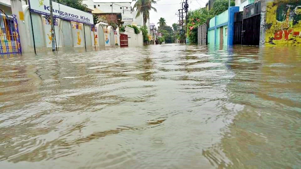 heavy rain causes waterlogging