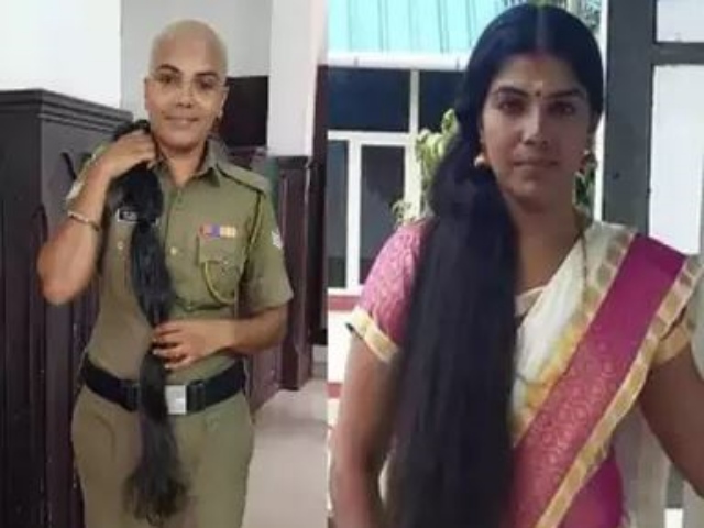 woman donated her hair to a cancer patient, kerala