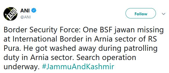 BSF jawan missing