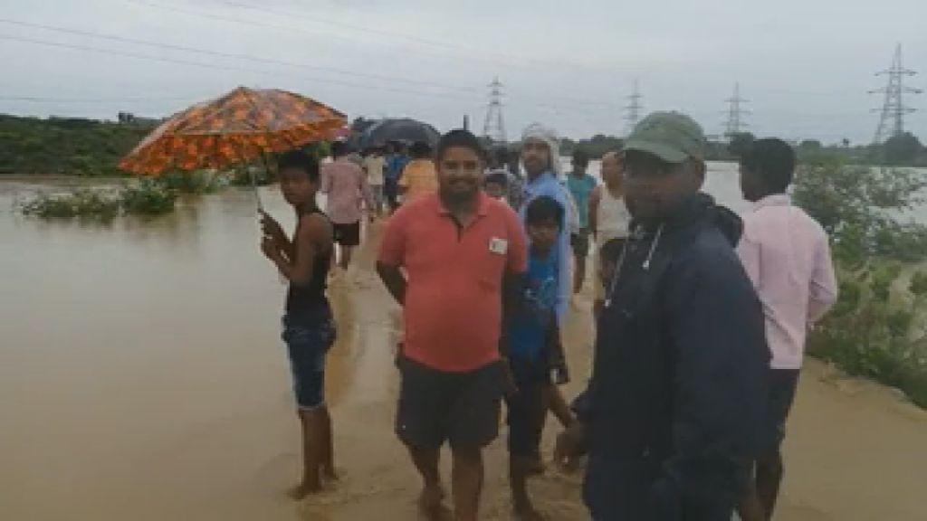 Rajgir road closed due to flood