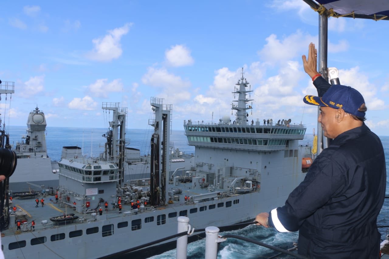 Singh also interacted with the personnel of the Indian Navy's Sword Arm, the Western Fleet