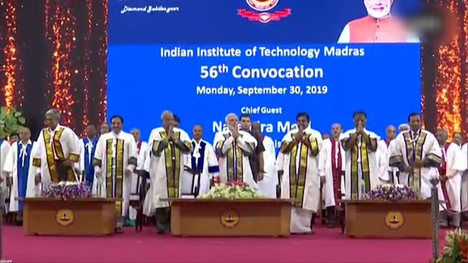 Modi attends 56th convocation of IIT Madras