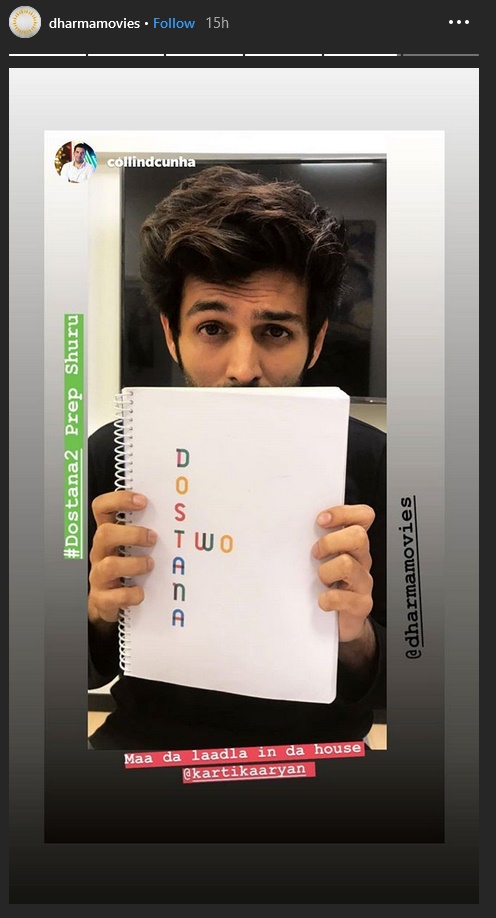 Kartik Aaryan preps for Dostana 2