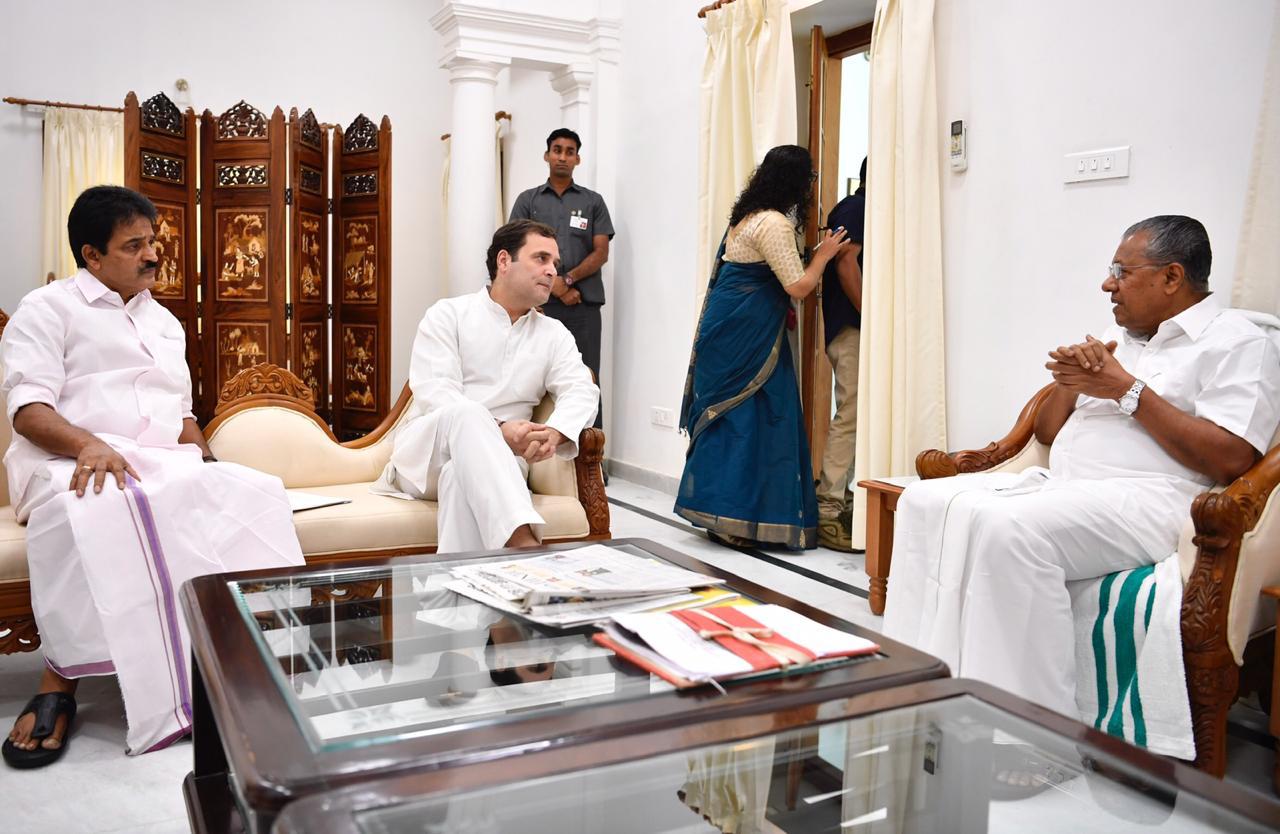 Rahul Gandhi meets Kerala CM in Delhi