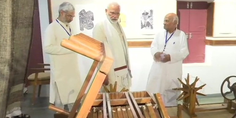 PM Modi visits Sabarmati Ashram to pay tribute to Gandhi