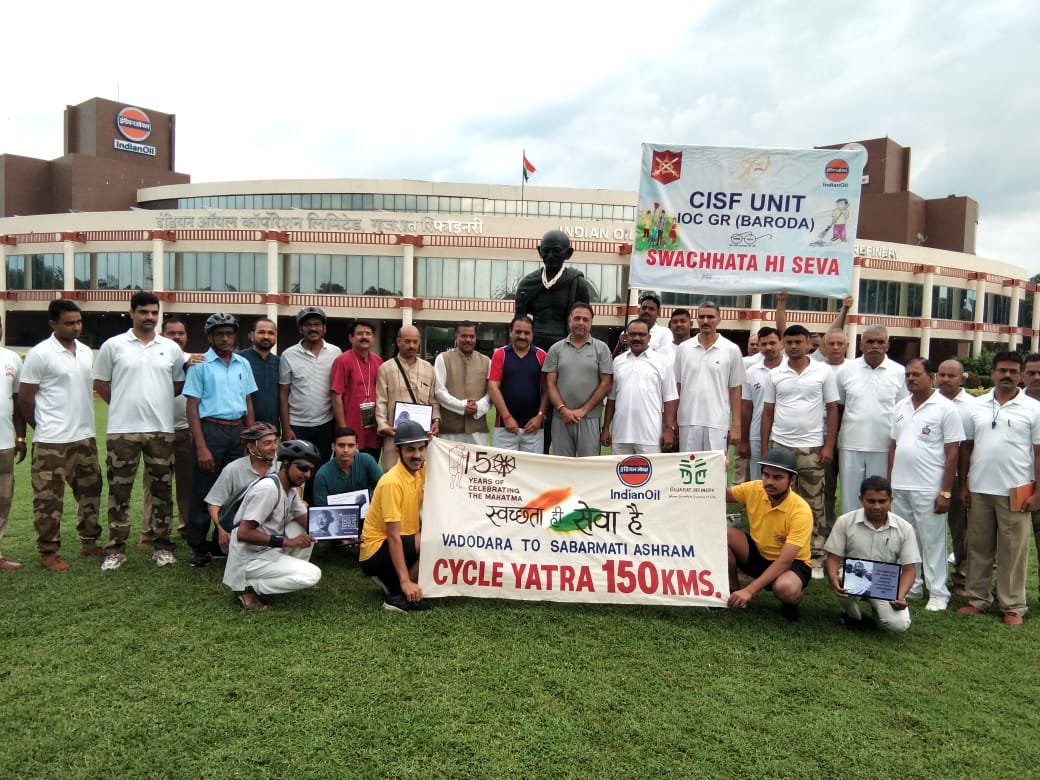 CISF organises cycle rally to spread Gandhi's teachings among masses