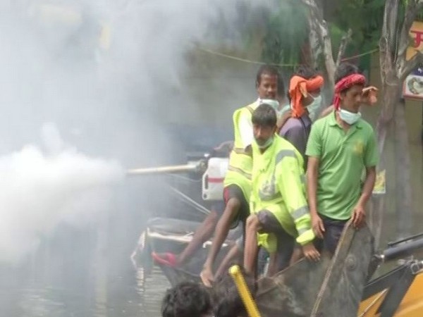 Fogging work begins in water logged areas