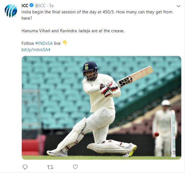 ICC, ICC tweet