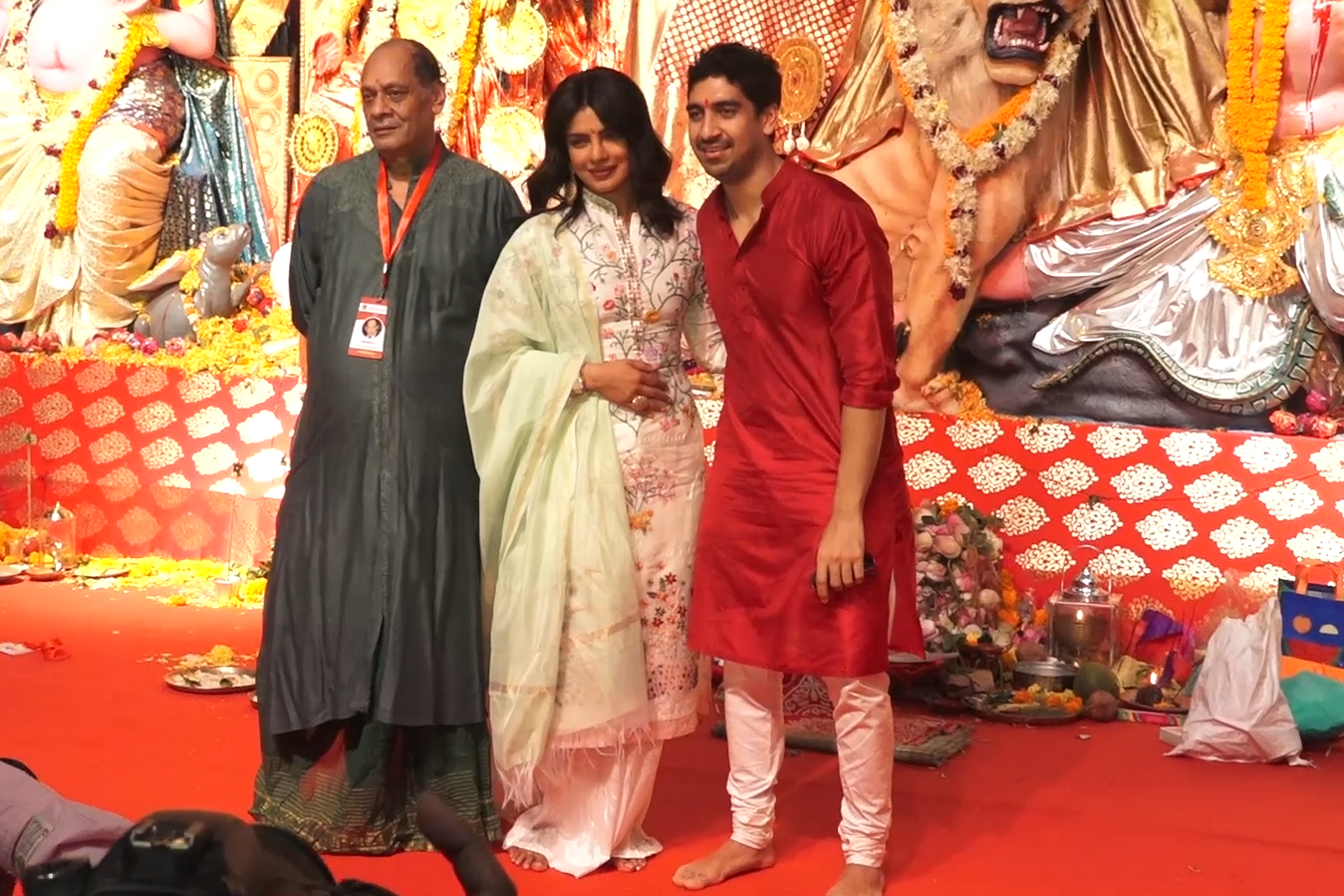 Priyanka Chopra  at Durga Puja celebration