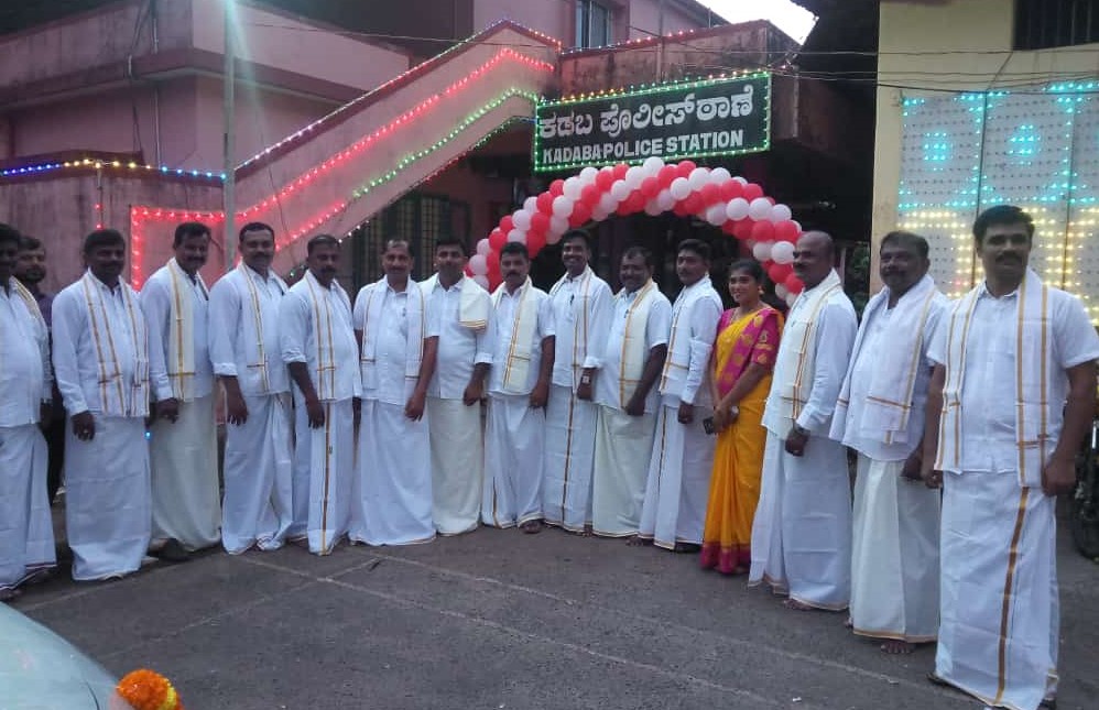 vijayadashami and Ayudha puja special: police staff wore traditional dress