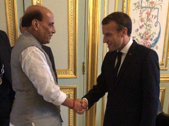 Rajnath meets Macron