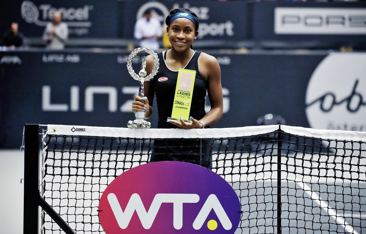 coco gauff beat jelena ostapenko and become the youngest player to win a wta title in 15 years