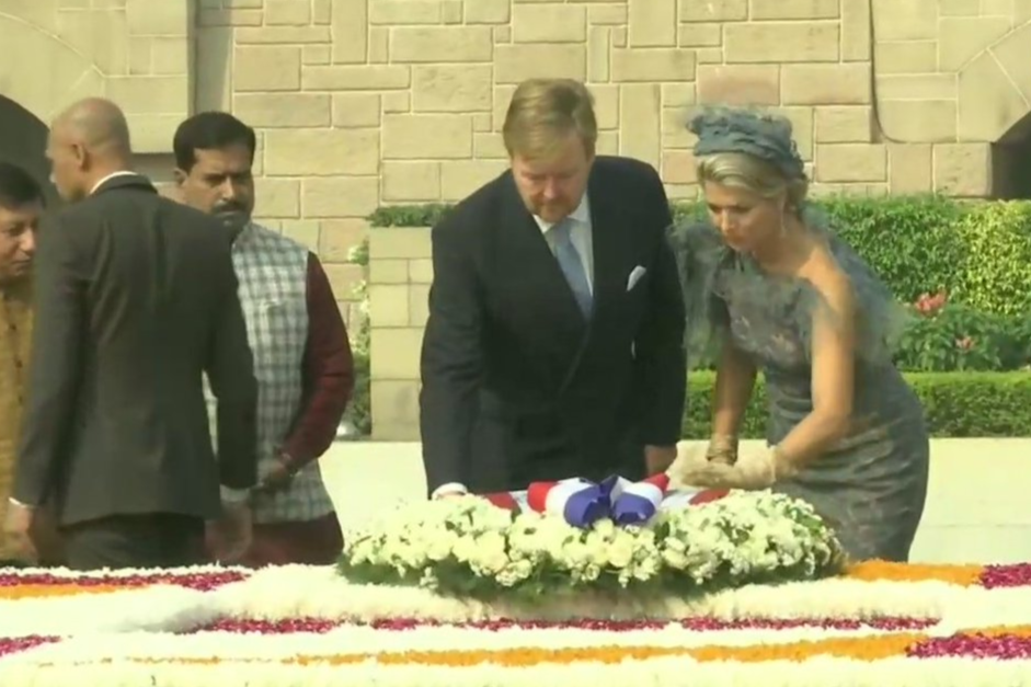 Netherlands King Willem-Alexander and Queen Maxima paid tribute to Mahatma Gandhi at Rajghat
