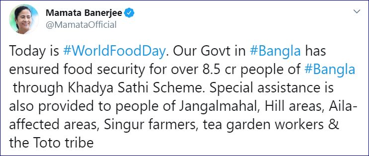 mamta on food security of people etv bharat