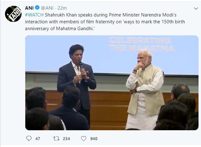 sharuk khan and pm modi