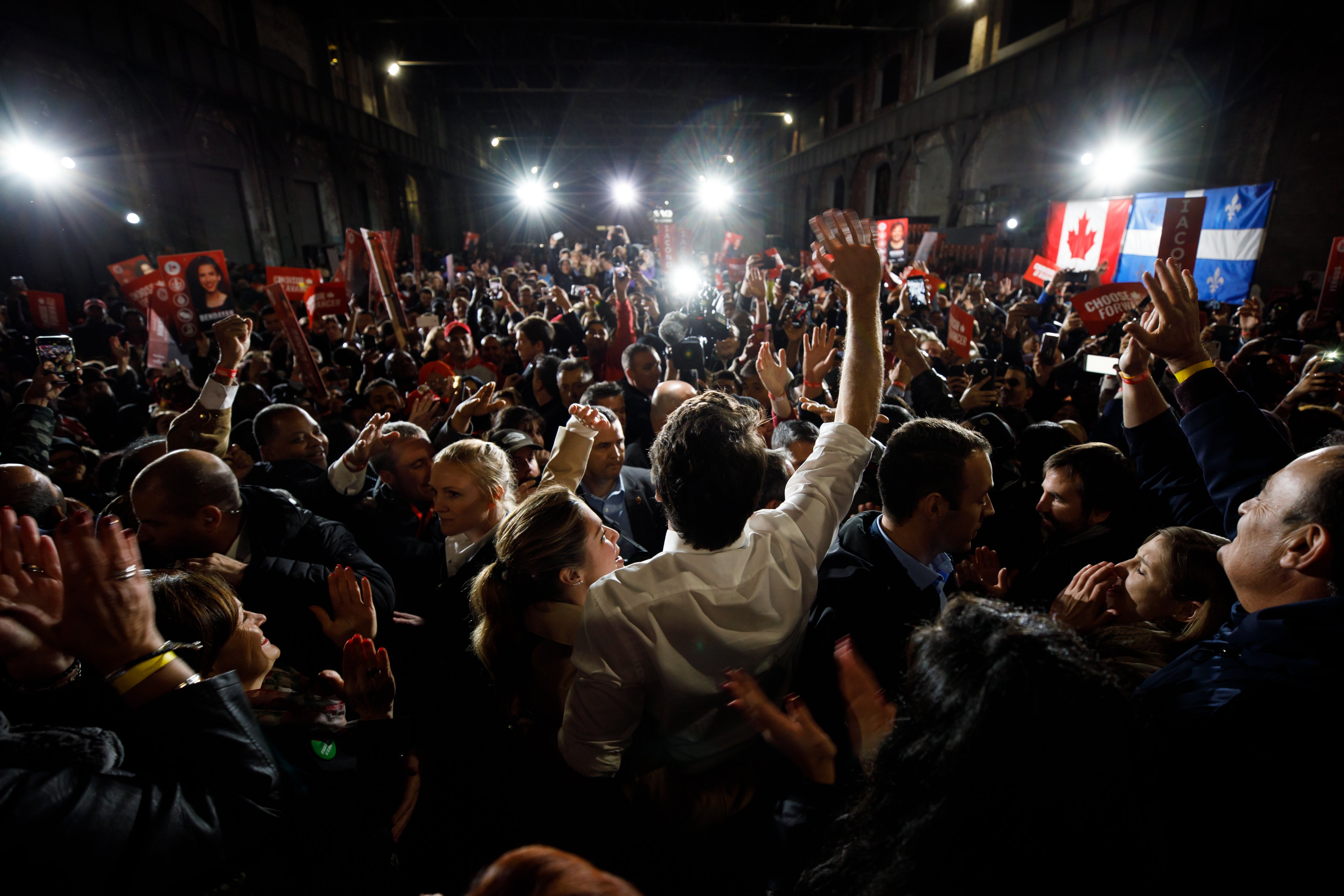 Canadian Prime Minister Justin Trudeau during a campaign