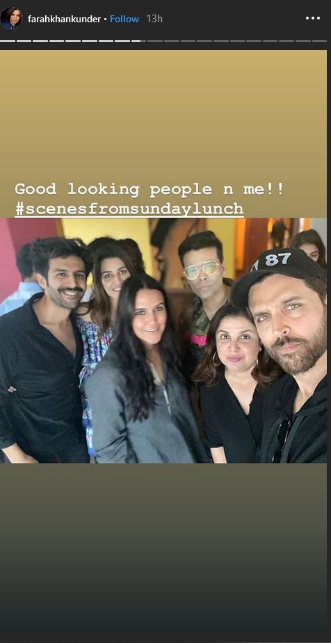 farah khan hosted lunch party, farah khan, farah khan hosted lunch for bollywood celebs, karan johar, hrithik roshan, pooja hegde, sajid khan, preity zinta, malaika arora, sonali bendre