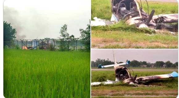 Aircraft crashes in Amethi