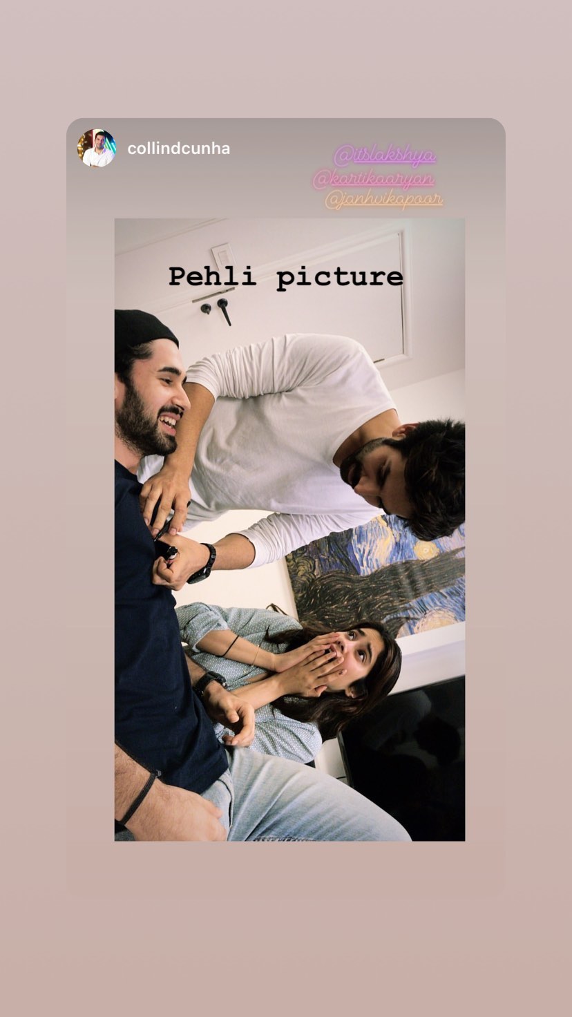 Eyes on comic moment! Janhvi, Kartik, Lakshya's 'pehli picture'