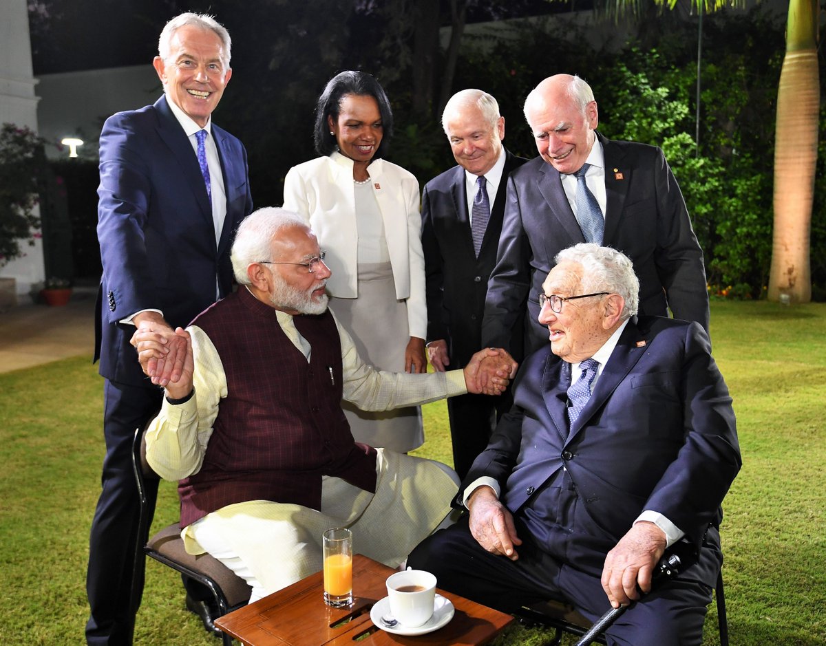 Moments with Mr. Kissinger, former Prime Ministers Tony Blair and John Howard, Ms. Condoleezza Rice and Mr. Robert Gates.