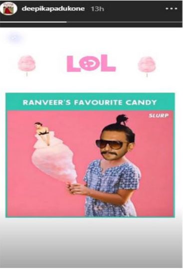 Deepika's meme game on! She becomes Ranveer's favourite candy