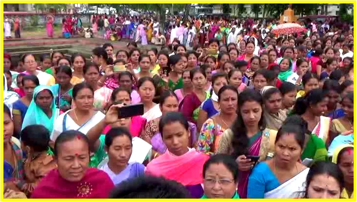 TINGKHONG WOMEN PROTEST AGAINST SMALL FINANCE COMPANY