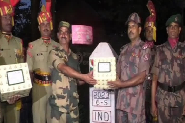 India Bangladesh troops exchange Diwali sweets at Akhaura