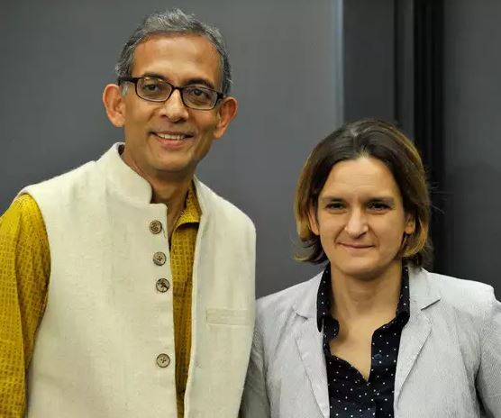 abhijit banerjee with his wife